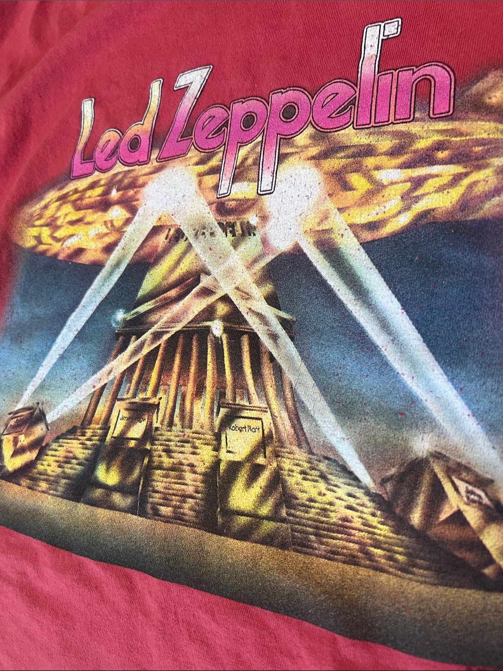 Led Zeppelin Red Crop Top - Band Graphic Tee - Picture 6 of 10
